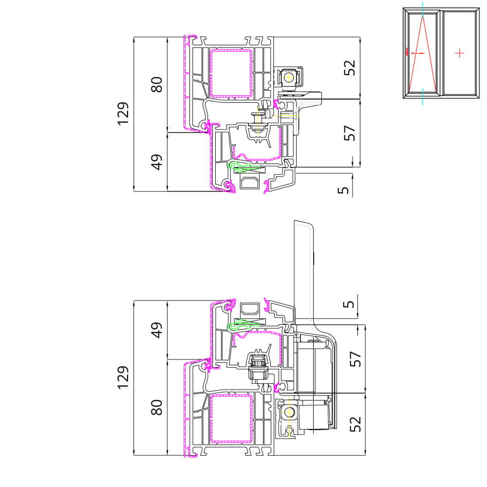 Twinset 4000 Detail Höhenschnitt