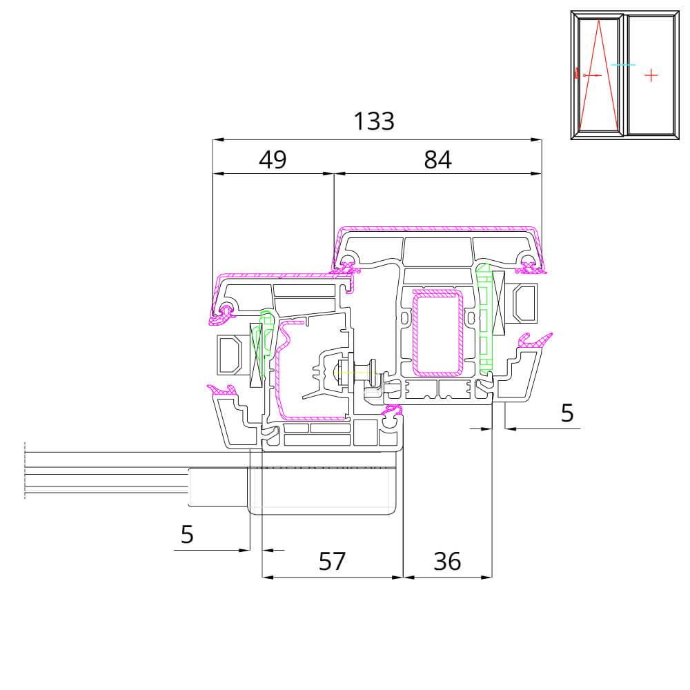 Twinset 4000 Pfostendetail