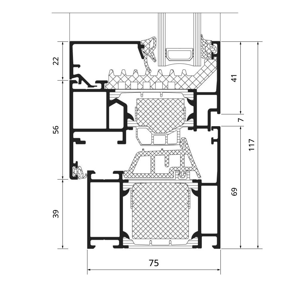 AWS 75.SI+ Profilschnitt