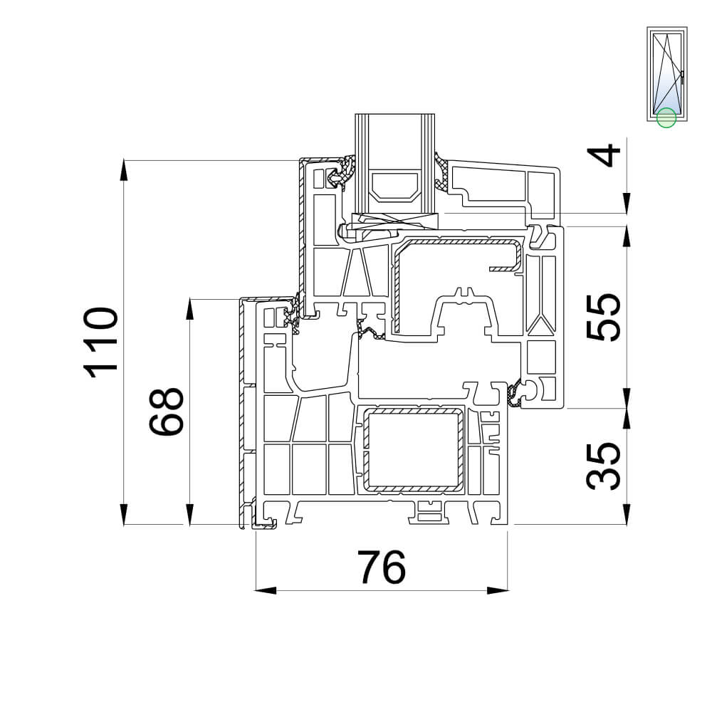 TwinSet neo MD - Rahmen mit Flügel