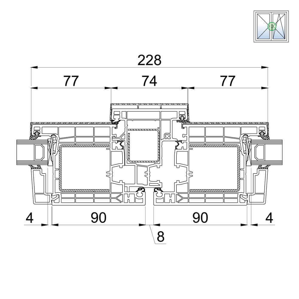 TwinSet neo MD - Stulpdetail breiter Flügel