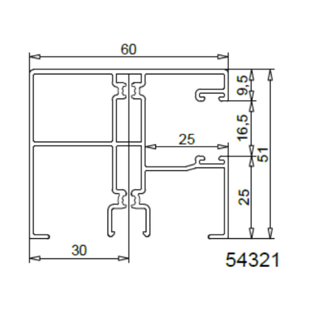 Twinset 8000 Rollladenführungsschiene Neubau