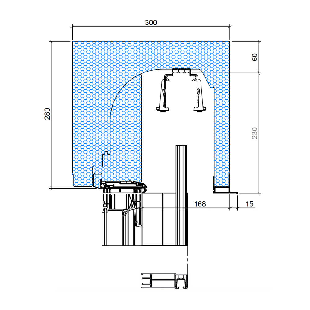 Raffstore Maße 280x300 mm