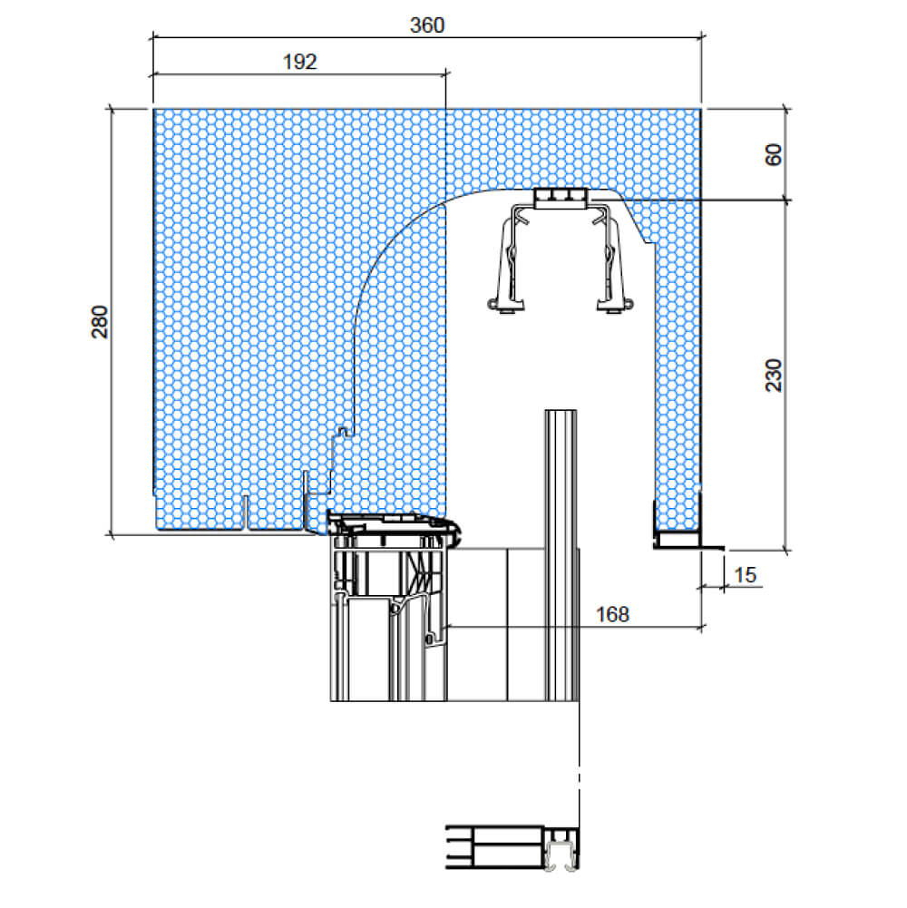 Raffstore Maße 280x360 mm